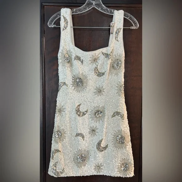 knee length dresses for ladies Lets Go Mini Dress ~ Shell Sequins – Show Me Your Mumu main image 0